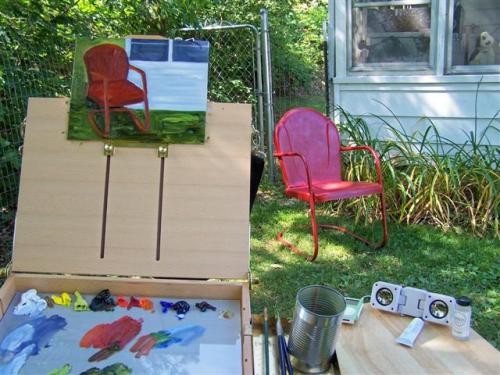 Red Chair in progress 1 (Small)