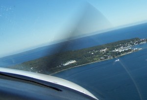 Michigan Mackinaw view from plane