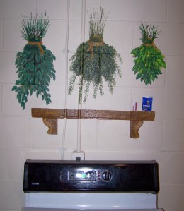 Kitchen Herbs and Shelf