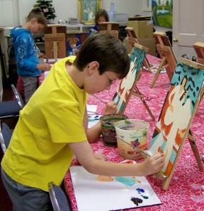 Tyler working on Matisse