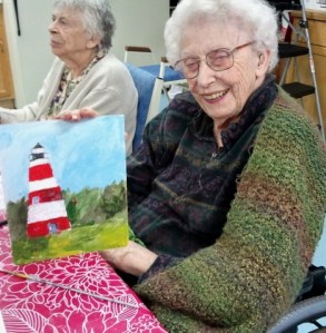 Miss Eyeleen Paints a Lighthouse
