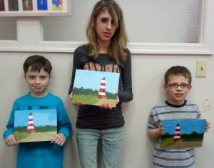 The Finished Lighthouse Painting