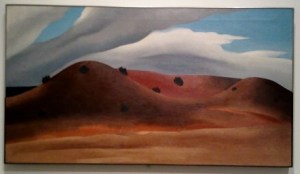 O'Keeffe, Grey Hills Painted Red, 1930