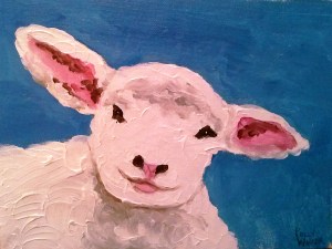 Annabelle II oil on canvas, 6"x8" SALE PRICE - $20