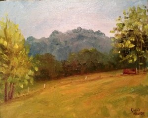 Red Gate in Plein Air oil on canvas, 8"x10" SALE PRICE:  $20