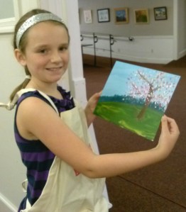 Sam's first lesson painting