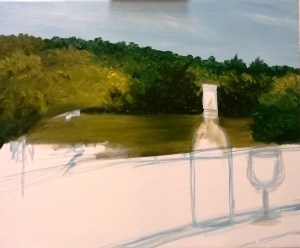 Step 2 - Sky and Distant Trees