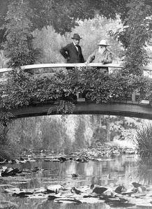 Monet (right) in his garden