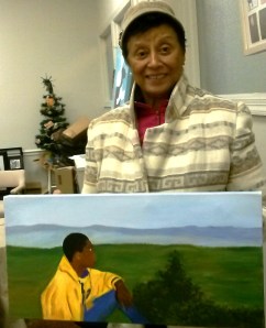 Jean with Grandson's painting