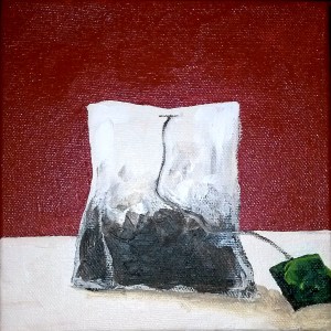 Tea with Red Background