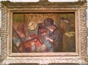 "The Small Drawing Room-Mme Hessel at her Sewing Table, 1911"