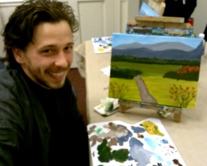 John with his painting