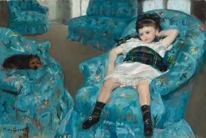 Mary Cassatt's Little Girl in a Blue Armchair, 1878