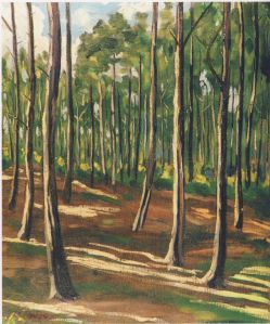 Woodland Scene Near Mimizan by Winston Churchill