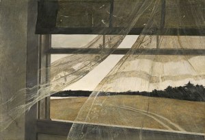 Andrew Wyeth, Wind from the Sea, 1947, tempera on hardboard, National Gallery of Art, Gift of Charles H. Morgan, 2009.
