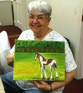 Pat with Pony Painting