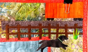 Jed Chasing the Train Along the Park Fence