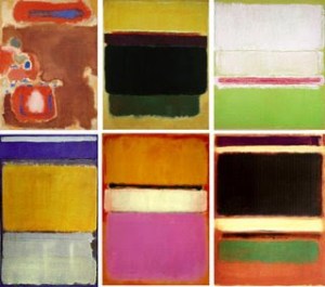 Samples of Rothko's color block paintings