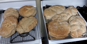 Loaves of Grandmother's Bread ready to go home