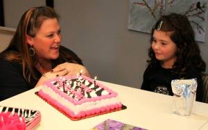 Mom with the Birthday Girl