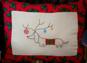 Embroidery Christmas Dog 2