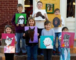 Kids with Pet Portraits-Dec 2014