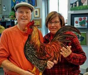 Rooster going to his new home