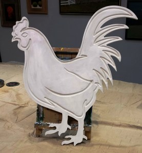 Rooster with Gesso 