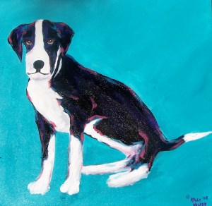 Painting of Bella as a Pup