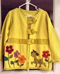 Sweatshirt Jacket with Embellishments