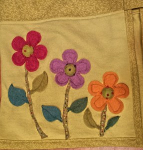 Felt Flowers & Leaves with cotton stems