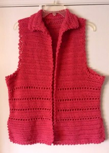 Vest in cotton yarn