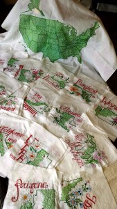 50 State Embroidery squares