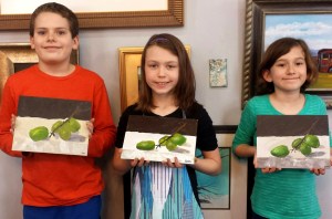 Kids Paint Grapes