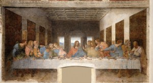 da Vinci's Last Supper, 181"x 346", tempera, 1494-1498