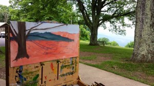 The view and my start on the painting