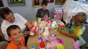 Working on Lotus Lanterns