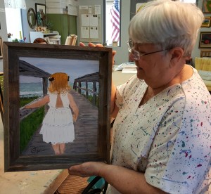 Pat with Painting of Katie