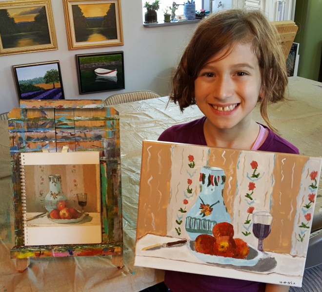 Sophia Paints a Pissarro