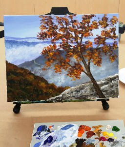 Class with Terry 1my painting