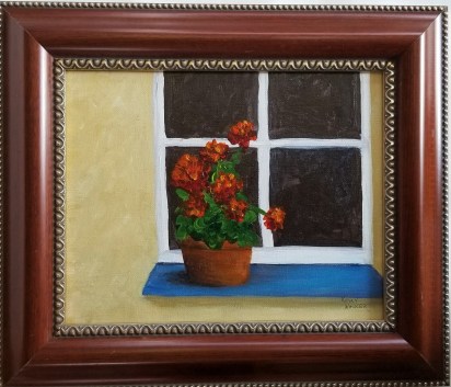 Geraniums in the Window
