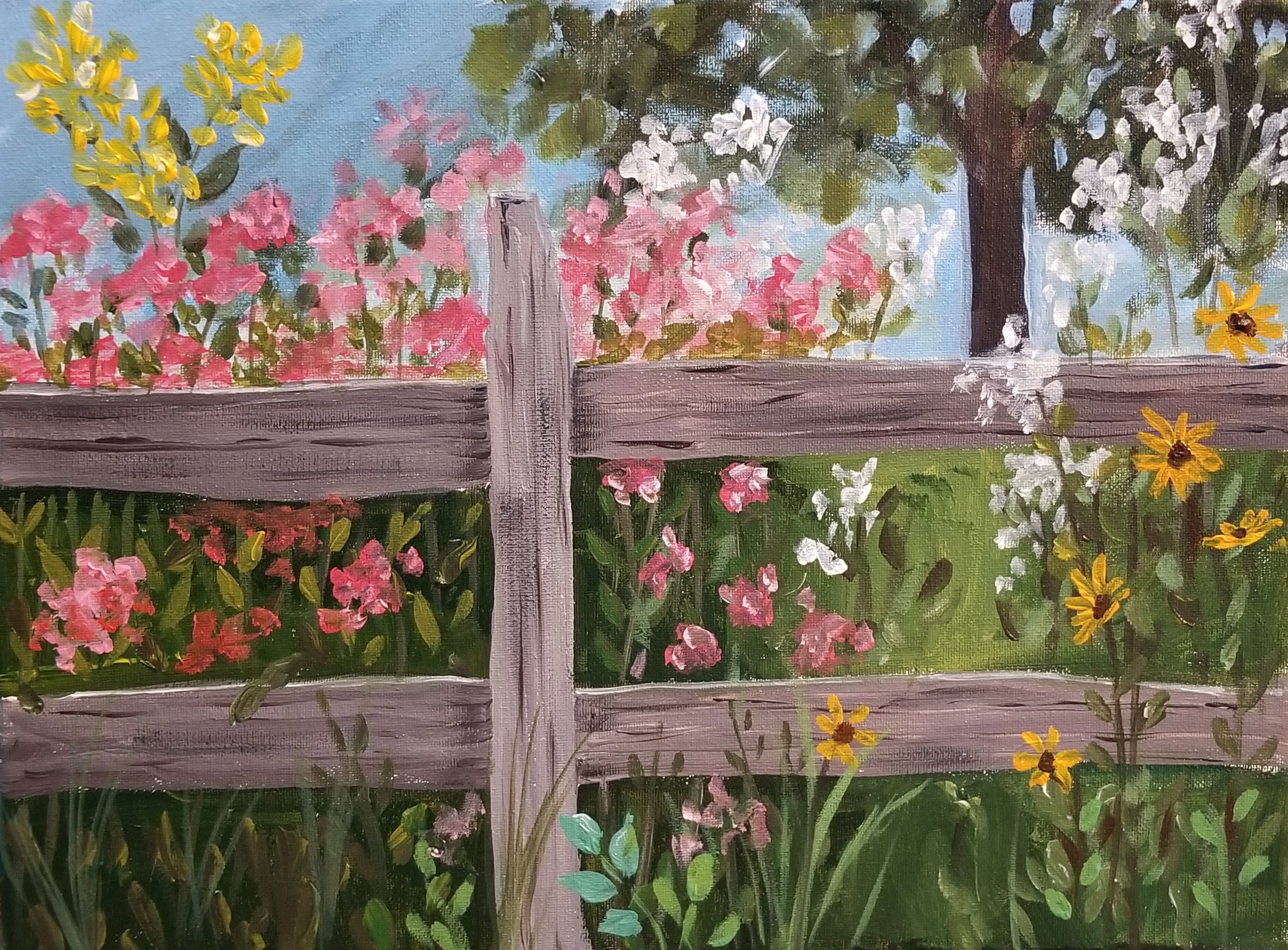 Fence with Flowers single